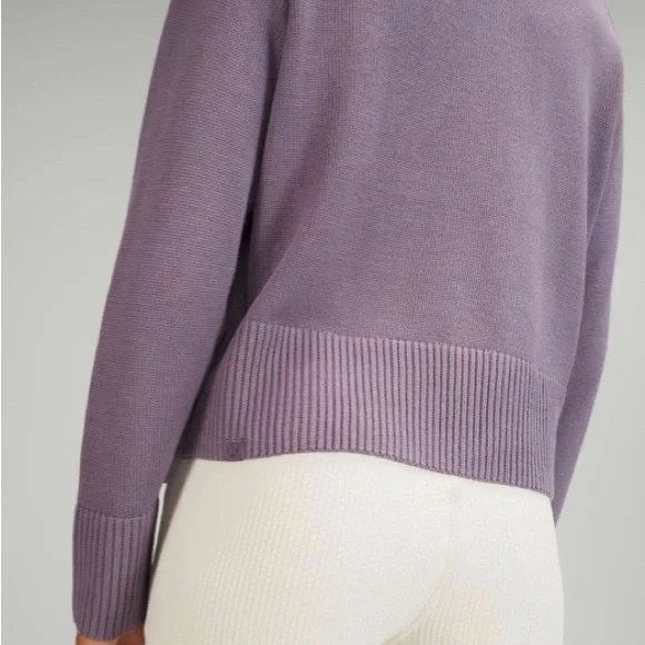 lululemon Double Knit Sweater Hoodie Lavender Size  XL/XXL NWT - Picture 3 of 7